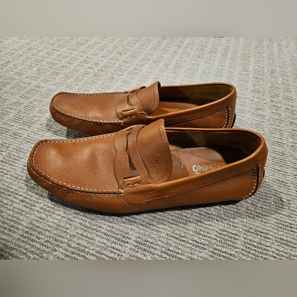 Ferragamo drivers, brown/khaki, 10EE, like new - Picture 5 of 6